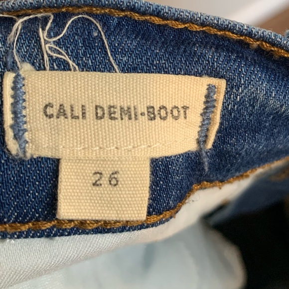 Madewell Cali Demi Boot Button Fly Distressed Jeans Size 26 - Picture 13 of 13